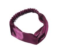 5 unidades de 16 x 18 cm Cross Haarband Damen,Satin-Stirnband,elastischen Haarreif,Mädchen Stirnbänder,Yoga Haarbänder,HaarAccessoires,Haarschmuck,Einfarbifen,für Make-up,Workout,Dunkelviolett