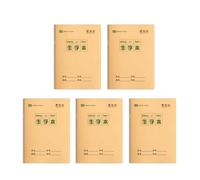 5 unidades de 4, 92 x 6, 89 pulgadas cada uno con 16 hojas para aprendizaje de matemáticas chinas, cuadernos de escritura, blocs de notas, papel
