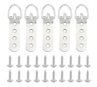 5 unidades de 4 orificios para colgar cuadros pesados con anillas en D, colgador de cuadros superpesado, percha para colgar imágenes, resistente con tornillos para colgar obras de arte marco