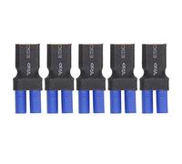 5 Unidades de Adaptador EC5 a XT60, Conector Hembra EC5 a Macho XT60, Adaptador RC de plástico y Caucho Resistente con Cobre, de Ajuste preciso para Coches, Aviones y Barcos RC,