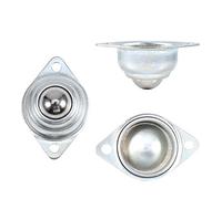 5 unidades de disco de transferencia de bola de hierro con dos agujeros, universal, bola de acero, rueda para engranajes, muebles, silla de ruedas, 15 mm de diámetro, 2 agujeros