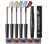 5 unidades de máscara de pestañas con purpurina para pestañas, juego de rímel resistente al agua, multicolor, duradero, duradero, alargador, maquillaje de ojos brillantes para pestañas