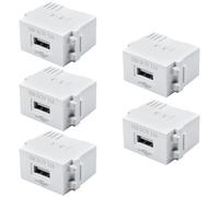 5 unidades de módulo de alimentación USB: 2,1 A, adaptador de corriente USB, enchufe de 220 V a transformador de 5 V para smartphones y dispositivos