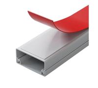 5 unidades de organizadores de cables for canaletas, cubiertas impermeables de 1 m de largo for cables en pared o suelo, ocultador de cables de PVC for cables de extensión, sin taladros(White,W 15mm H