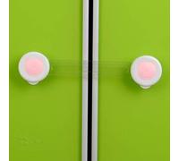 5 unidades de seguridad infantil para bebés sin taladrar, cerradura de puerta de bebé, bloqueo de cajón, fácil instalación en armarios y cajones para armarios, cajones, horno, frigorífico, asiento de inodoro Oso rosa.