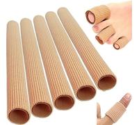 5 unidades de silicona para dedos de los pies, vendaje tubular, protector de dedos, gel para dedos superpuestos, alivio de presión y dolor