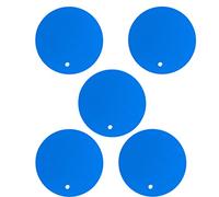 5 Unidades de tapetes de Silicona para trivets, Almohadillas Redondas Resistentes al Calor y Antideslizantes, Soportes Multiusos para ollas y Platos Calientes con diseño de Panal, (Azul)