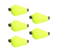 5 unidades flotantes de espuma indicador de huelga de lágrima para pesca con mosca boya de pesca de alta flotabilidad con tubo de goma (amarillo grande)