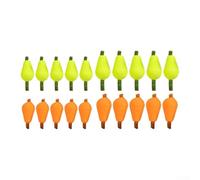 5 unidades flotantes indicadores de huelga de espuma en forma de lágrima para una mayor visibilidad y comodidad en la pesca con mosca (amarillo pequeño)