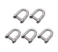 5 Unidades Grampa Forma D M10 Con Pasador Hexagonal Encajado, Capacidad Máxima 640 Kg, Acero Inoxidable 304 Resistente para Cadenas Remolque Todoterreno