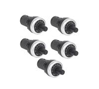 5 Unidades LA42DWQ-22 Potenciómetro Rotativo de Precisión con Perilla de Potenciómetro y Interruptor de Resistencia de 22 mm de Diámetro, 10K