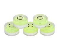 5 Unidades Mini Burbuja de Nivel Redonda 15mm Diámetro ABS Plástico para Precisión y Alineación en Superficies Herramienta de Medición Profesional