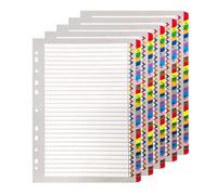 (5 unidades) Separadores Archivador A4 1-31,Divisores de Archivos A4 con Número 1-31