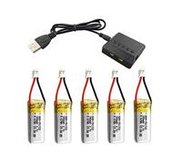 5 unidades serías de batería 3,7 V 180 mAh con cargador 5 en 1 para mando a distancia Drone A20 A20 W piezas de repuesto para batería, piezas de control remoto Drone