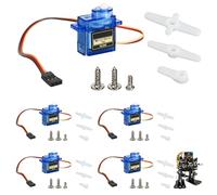 5 Unidades Servo Motor Micro 9G, SG90 Servo Para Arduino, Mini Servos Para Proyectos RC, Brazo Robótico, Helicópteros, Barcos Y Control De Vehículos, Ángulo De Control 180°, Azul.