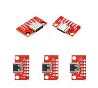 5 unidades USB 3.1 tipo C hembra Breakout Board DIY, 6 pines 2,54 mm USB-C Breakout Board DIY Breakout Board con PCB Convertidor Board