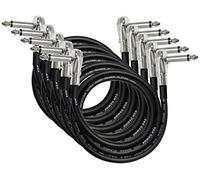 5 unidades - Van Damme Pro grado Classic XKE - 1 Meter - flexible blindado pedal de efectos para guitarra bajo instrumento Cable de conexión - con en ángulo recto panqueque conectores (6,35 mm) TS