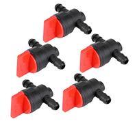 5 Unids 1/4 "Válvulas de Apagado del Tanque de Gas Combustible Interruptor de Válvula del Tanque de Combustible Válvula de Gasolina Válvula de Gas Cepillo de Jardín Cortador Accesorio Cortacésped