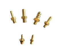 5 UNIDS 4 mm 5 mm 6 mm 8 mm 10 mm OD Manguera Espiga M5 M6 M8 M10 Rosca Macho Métrica Tubería de Latón Adaptador de Conector Acoplador, M6 a 5 mm