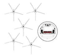5 unids 5-brazo lateral cepillo suave silicona para Roborock S5 S6 T6 E2 E35 S60 S61 piezas vacío piezas (blanco)