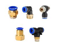 5 unids aire neumático conexión accesorios PC PCF PL SL 4mm 6mm 8mm rosca 1/8 1/4 3/8 1/2 manguera accesorios tubería conexión rápida (8-04, PB (5PCS))