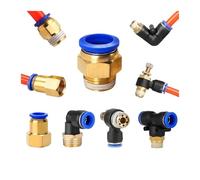 5 unids aire neumático conexión accesorios PC/PCF/SL/PB/PL 6 8 10 12 rosca 1/8 1/4 pulgadas 3/4 pulgadas 1/2 pulgadas manguera accesorios de tubería conexión rápida(OD8mm-1I4,PL (5PCS))