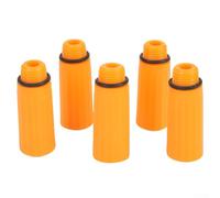 5 unids amarillo compresor de aire de plástico sombrero de ventilación de aceite con rosca macho de 15,5 mm y agujero de 8 mm para bomba de respiración, accesorios de varilla antideslizante diseño de