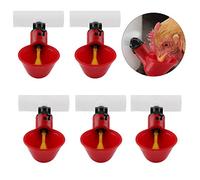 5 Unids Automático De Plástico Bebedor De Pollo Copas Aves de Corral Waterer Dispensador de Agua Tazas Cuencos Agua Bebedor Herramienta para Pájaro Codorniz Paloma Pollo Gallina(25mm)