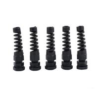 5 unids cable glándula conector Ip68 impermeable Pg7 Pg9 Pg11 alivio de tensión de nylon para caja de control eléctrico máquina de cuadro de distribución negro 3-6.5mm (PG7 - negro)