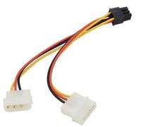 5 unids gran puerto 4pin a 6pin tarjeta gráfica con cable de alimentación externo PCI-E tarjeta gráfica doble grande 4P a 6p adaptador de corriente