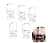 5 UNIDS Herramienta de Peinado Modelador de Barba Transparente Diferentes Tamaños Guía de Recorte de Vello Facial Herramienta de Alineación de Cabello Modelador de Aseo Alisador de Barba para Hombre