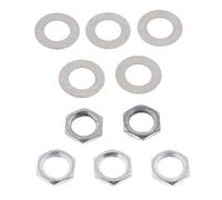 5 Unids Jack Socket Nuts + 5pcs Arandelas De Potenciómetro Para Piezas De Guitarra Eléctrica - Negro, 8 mm