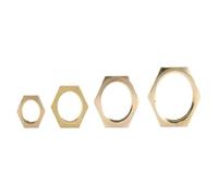 5 unids/lote 1/8, 1/4, 3/8, 1/2, 3/4 BS rosca interna hexagonal mango tapa latón tuerca de seguridad hexagonal accesorios de tubería(1l4 inch)