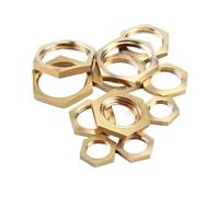 5 unids/lote 1/8, 1/4, 3/8, 1/2, 3/4 BSP tuercas de seguridad hexagonales de latón accesorio de tubería(1l8 inch)