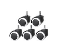 5 unids/lote 10mm/11mm 2 pulgadas circlip/tornillo Pu silla con ruedas de oficina rueda giratoria grande silenciosa(Circlip-White-10mm)