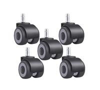 5 unids/lote 2 pulgadas 10mm/11mm Tpr mudo doble rueda muebles Circlip polea silla de oficina rueda universal fábrica(10 mm)