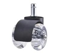 5 unids/lote 2 pulgadas 11mm rueda giratoria clip de PU resorte negro freno transparente polea giratoria extraíble(Wheel 2-Black)