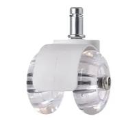 5 unids/lote 2 pulgadas 11mm rueda giratoria clip de PU resorte negro freno transparente polea giratoria extraíble(Wheel 2-White)