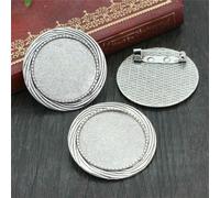 5 unids/lote 30mm tamaño interior negro y plata antigua plateada bronce colores broche estilo torbellino cabujón Base ajuste(Rose Gold)