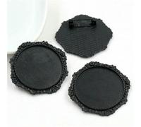 5 unids/lote 30mm tamaño interior negro y plata antigua plateada bronce colores broche estilo torbellino cabujón Base ajuste(Gold)