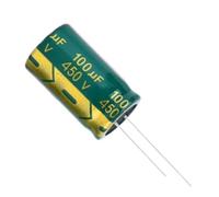 5 unids/lote 450V100UF alta frecuencia baja impedancia 100UF 450V 18 * 30mm 20% condensador electrolítico de aluminio RADIAL