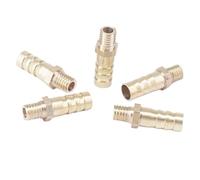 5 unids/lote 5 espiga for manguera I/D 8mm x M8x1.25mm rosca macho métrica acoplador de latón empalme conector for combustible Gas agua