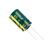 5 unids/lote 63V1000UF 63V 1000UF 16 * 25MM 10 * 20MM condensador electrolítico de aluminio 63V 1000UF 16 * 25MM