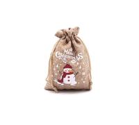 5 Unids/lote Bolsas de Yute Natural de Navidad 10x14 13x18 cm Bolsa de Regalo de Dulces de Navidad Bolsas con Cordón Bonita Pulsera Bolsas de Embalaje de Joyería-SD04-8-10x14cm 5pcs-5pcs