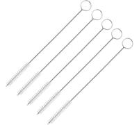 5 Unids/Lote Cepillo de Limpieza de Paja Cepillo de Paja de Colada de Acero Inoxidable Lavado de Pinceles Limpiador de Cepillo para Botella de Café Taza de Té