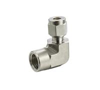 5 unids/lote conector de tubo de acero inoxidable 316L FE 1/8 1/4 3/8 1/2 3/4 conector hembra codo accesorio de plomería for alimentos(FE-6 6mm,3-8NPT)