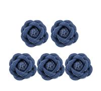 5 unids/lote Corea tela vaquera flores accesorios para cabello ropa sombreros decoración de vestido suministros para manualidades flores de tela vaquera