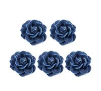 5 unids/lote Corea tela vaquera flores accesorios para cabello ropa sombreros decoración de vestido suministros para manualidades flores de tela vaquera