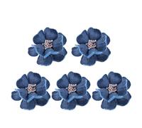 5 unids/lote Corea tela vaquera flores accesorios para cabello ropa sombreros decoración de vestido suministros para manualidades flores de tela vaquera