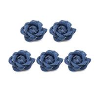 5 unids/lote Corea tela vaquera flores accesorios para cabello ropa sombreros decoración de vestido suministros para manualidades flores de tela vaquera